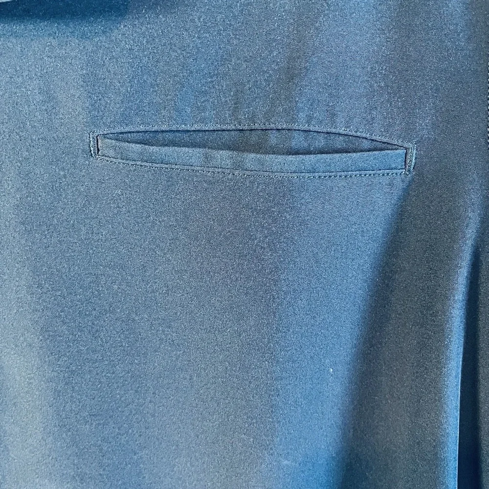 7 DIAMONDS‎ 4 Way Stretch  Shirt Men's Size Large Navy Athletic Fit